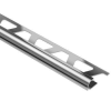 AVProfil AV Negyed köríves króm polírozott alumínium csempe élvédő 12x2700 mm inox hatású domború hosszú csempeszegély