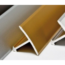 AVProfil AV T profil burkolatváltó matt arany 16-26 x 900 vagy 2700 mm utólag beépíthető eloxált alumínium profil építőanyag