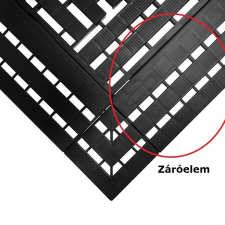 AVRubber Ferde záróelem fekete munkahelyi biztonsági szőnyeghez 60x120 cm munkavédelem