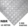 AVRubber NBR pöttyös gumiszőnyeg 120 cm széles 10 méter hosszú 3 mm vastag szürke tekercs buborék metrómintás