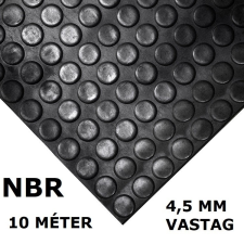 AVRubber NBR pöttyös gumiszőnyeg 120 cm széles 10 méter hosszú 4,5 mm vastag tekercs buborék metrómintás munkavédelem