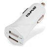 Awei autós töltő 2 USB aljzat (12W, gyorstöltő) FEHÉR (AWEI_C-300_W)