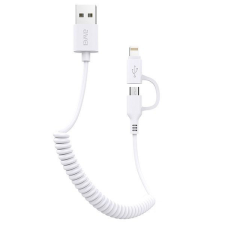 Awei CL-53 2 in 1 USB - micro USB/Lightning cable 1m White kábel és adapter