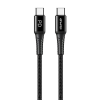 Awei USB-C-ről USB-C 60W-os kábel CL-111T fekete