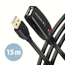 AXAGON ADR-215 aktív USB hosszabbító kábel 15m kábel és adapter