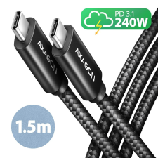 AXAGON bucm2-cm15ab 1,5m usb c fekete adat- és töltőkábel kábel és adapter