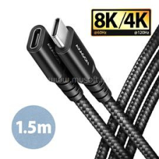 AXAGON BUCM32-CF15AB 1,5m USB C fekete hosszabbító kábel (BUCM32-CF15AB) kábel és adapter