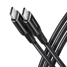 AXAGON BUCM-CM30AB USB-C apa - USB-C apa 2.0 Adat és töltőkábel - Fekete (3m) kábel és adapter
