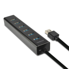 AXAGON HUE-SA7BP USB3.0 Charging Hub Black hub és switch