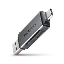 AXAGON USB-C + USB-A külső kártyaolvasó szürke (CRE-DAC) (CRE-DAC) kártyaolvasó