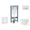 AXO Geberit Duofix falra szerelhető WC szett, Kielle Oudee Vortex kompakt WC és soft close ülőkével, Geberit Sigma 50 alpesi fehér/króm nyomólappal SANI11CA3166B