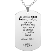 'Az életben nincs kudarc...' medál lánccal, választható több formában és színben nyaklánc