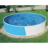  Azuro acélfalú kör medence blue/white Ibizakék 2,4x0,9m