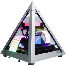 AZZA Geh mini-ITX Pyramid mini 806 Aluminium temp.Glass ARGB (CSAZ-806) számítógép ház