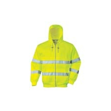  (B305) Hi Vis zippzáros pulóver sárga láthatósági ruházat