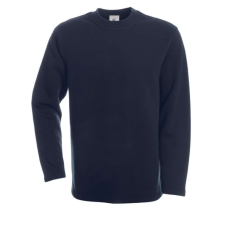 B&amp;C BCWU610 férfi köryakas pulóver, Navy-M férfi pulóver, kardigán