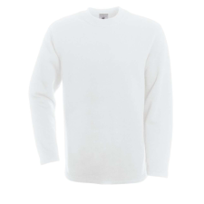 B&amp;C BCWU610 férfi köryakas pulóver, White-2XL férfi pulóver, kardigán