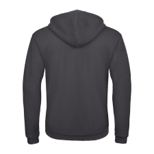 B&C cipzáras kapucnis férfi pulóver O48, Anthracite-2XL férfi pulóver, kardigán