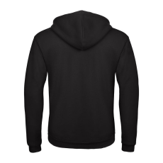 B&C cipzáras kapucnis férfi pulóver O48, Black-2XL