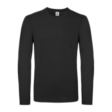 B&amp;C EXACT 150 unisex hosszú ujjú póló B03E, Black-XL férfi póló
