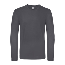 B&amp;C EXACT 150 unisex hosszú ujjú póló B03E, Dark Grey-L férfi póló