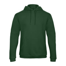 B&C férfi kapucnis pulóver, színazonos húzózsinórral O47, Bottle Green-S