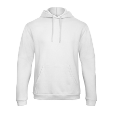 B&C férfi kapucnis pulóver, színazonos húzózsinórral O47, White-2XL