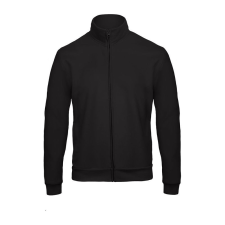 B&amp;C galléros férfi pulóver, elején végig cipzárral O49, Black-XL férfi pulóver, kardigán
