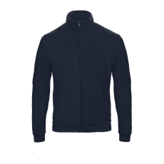 B&C galléros férfi pulóver, elején végig cipzárral O49, Navy-2XL