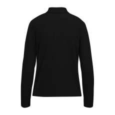 B&C hosszú ujjú előzsugorodott galléros Női pamut póló O31, Black-L