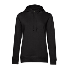 B&C kapucnis Női pulóver kétoldali zsebekkel O79, Black Pure-L