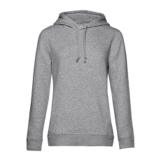 B&C kapucnis Női pulóver kétoldali zsebekkel O79, Heather Grey-XL