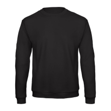 B&amp;C kereknyakú férfi pulóver O46, Black-L férfi pulóver, kardigán