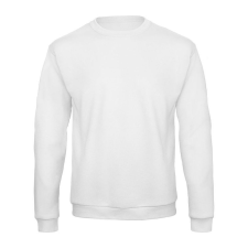 B&amp;C kereknyakú férfi pulóver O46, White-3XL férfi pulóver, kardigán