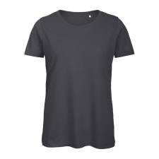 B&amp;C lezser szabású minősített Női biopamut póló BD63, Dark Grey-XL női póló
