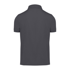 B&C modern, klasszikus stílusú, előzsugorított galléros férfi pamut póló O01, Dark Grey-2XL
