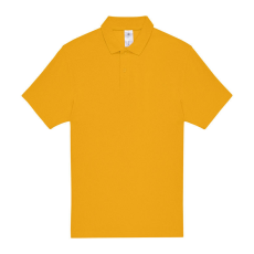 B&C rövid ujjú kétgombos unisex pamut galléros póló O06, Chili Gold-3XL