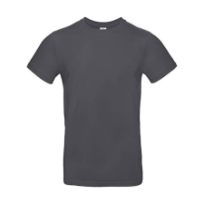 B and C Csomag akciós póló (minimum 3 db) Férfi rövid ujjú póló B&amp;C #E190 T-Shirt -S, Sötétszürke férfi póló