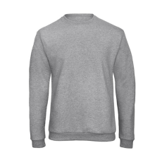 B and C Férfi Felső hosszú ujjú B&C Crewneck Sweatshirt Unisex - WUI23 - 3XL, Heather szürke