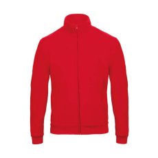 B and C Férfi Felső hosszú ujjú B&C Full Zip Sweatjacket Unisex - WUI26 - XL, Piros