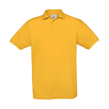 B and C Férfi galléros póló rövid ujjú B&amp;C Piqué Polo Safran - PU409 - XL, Aranysárga férfi póló