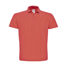 B and C Férfi galléros póló rövid ujjú B&amp;C Piqué Polo Shirt - PUI10 - XS, Pixel korall férfi póló