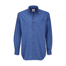 B and C Férfi hosszú ujjú Ing B and C Oxford LSL/men Shirt XL, kék Chip