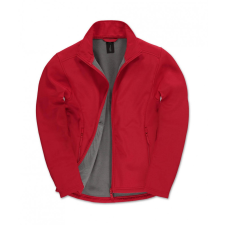 B and C Férfi hosszú ujjú Softshell B and C ID.701 Softshell Jacket M, Piros/Meleg Szürke férfi kabát, dzseki