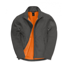 B and C Férfi hosszú ujjú Softshell B and C ID.701 Softshell Jacket XL, Sötét Szürke/Neon Narancs férfi kabát, dzseki