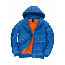 B and C Férfi kapucnis hosszú ujjú kabát B and C Superhood/men Jacket 3XL, Királykék/Neon Narancssárga