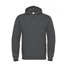 B and C Férfi kapucnis hosszú ujjú pulóver B and C ID.003 Cotton Rich Hooded Sweatshirt S, Anthracite
