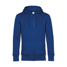 B and C Férfi kapucnis hosszú ujjú pulóver B and C KING Zipped Hooded XS, Királykék