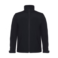 B and C Gyerek kapucnis kabát B and C Hooded Softshell/kids 7/8 (122/128), Fekete