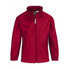 B and C Gyerek kapucnis széldzseki B & C Sirocco/kids Windbreaker -9/11 (134/146), Piros